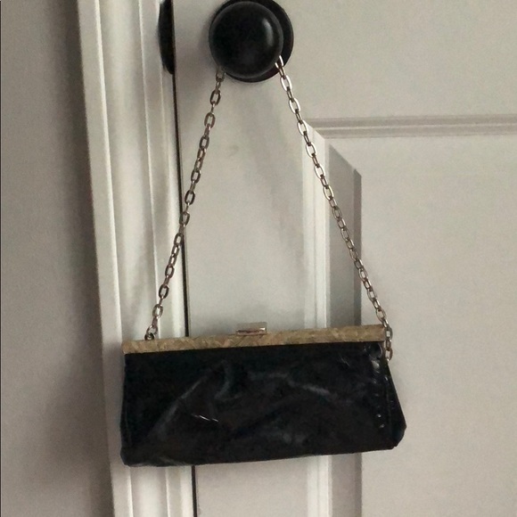 Handbags - Little black patent clutch purse.